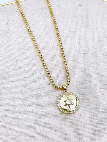 STARBURST POWER PAVE NECKLACE-[option4]-The Lovely Lola Boutique-Womens-Clothes