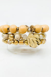 CLASSY AND FABULOUS BRACELET STACK - NUDE-[option4]-The Lovely Lola Boutique-Womens-Clothes