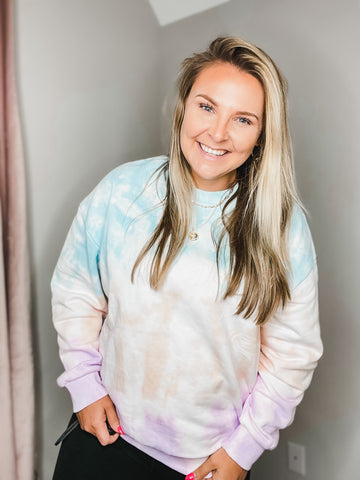 LOOK PAST YESTERDAY TIE DYE PULLOVER-[option4]-The Lovely Lola Boutique-Womens-Clothes