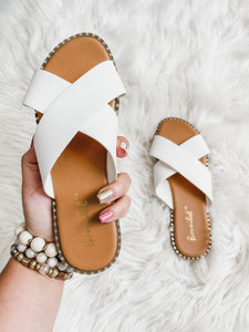 INNER PEACE STRAPPY SANDAL - WHITE-[option4]-The Lovely Lola Boutique-Womens-Clothes