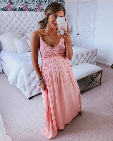 ONCE IN A LIFETIME PINK MAXI DRESS-Medium-[option4]-The Lovely Lola Boutique-Womens-Clothes