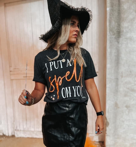 I PUT A SPELL ON YOU GRAPHIC TEE-[option4]-The Lovely Lola Boutique-Womens-Clothes